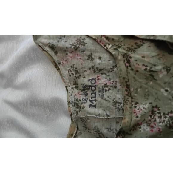 Mudd green floral Dolman Whimsigoth Office work career Goblincore Forest fairy - Picture 5 of 5